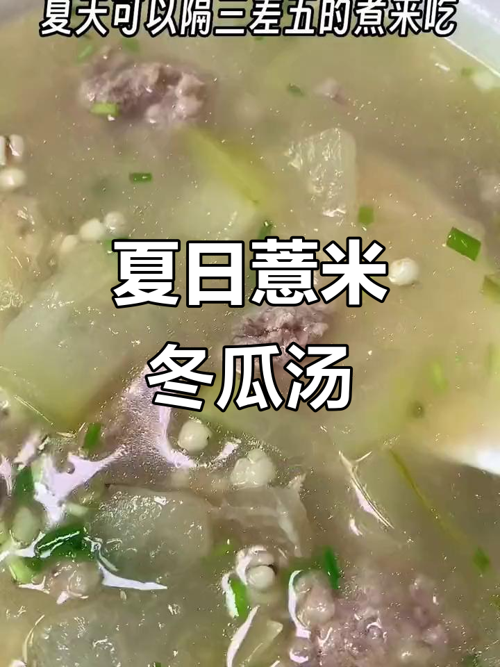 夏季必备!薏米冬瓜汤,鲜美又简单,全家都爱喝