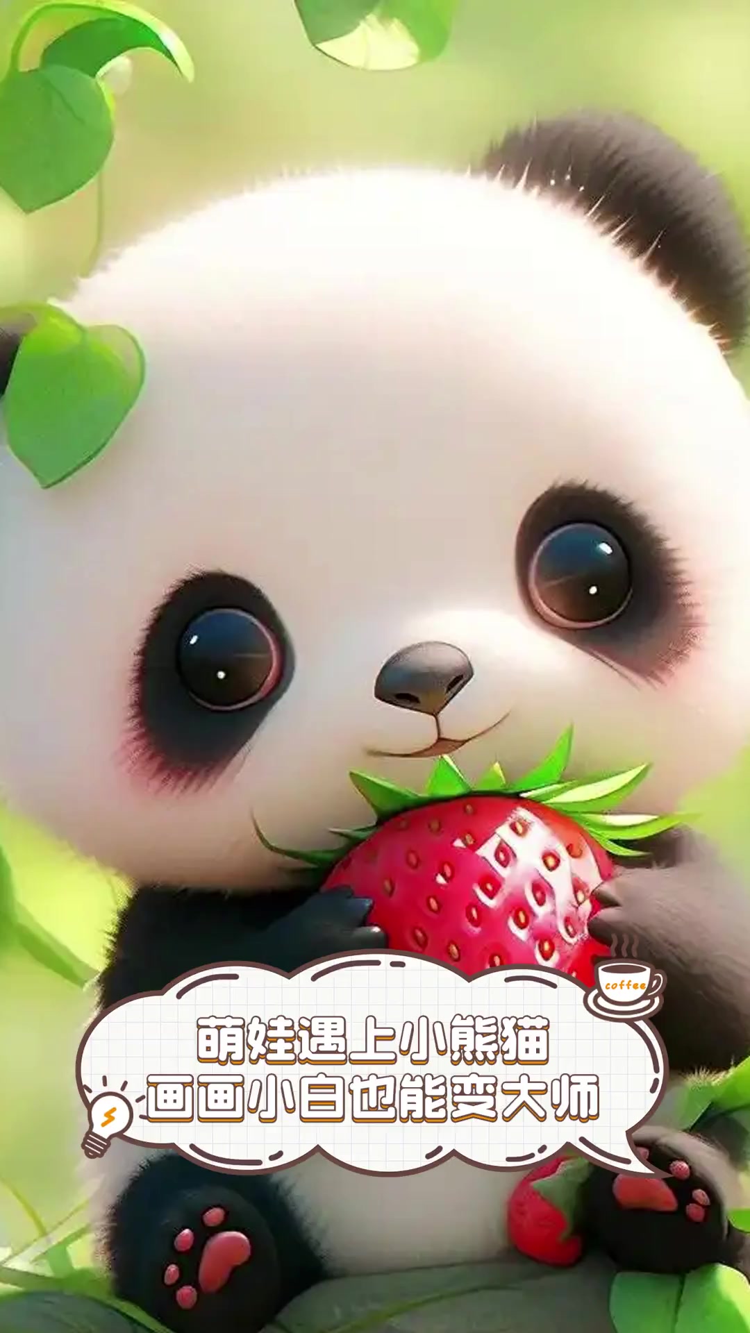 萌娃遇上小熊猫,画画小白也能变大师
