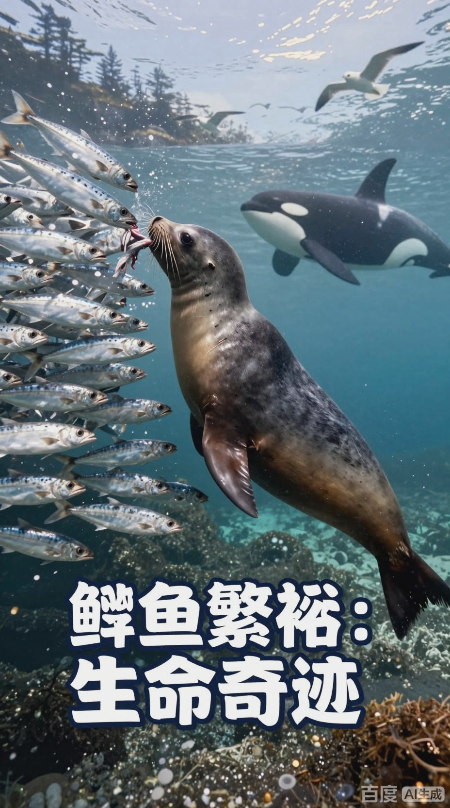 震惊！温哥华岛海底惊现百万鲱鱼神秘产卵奇观！