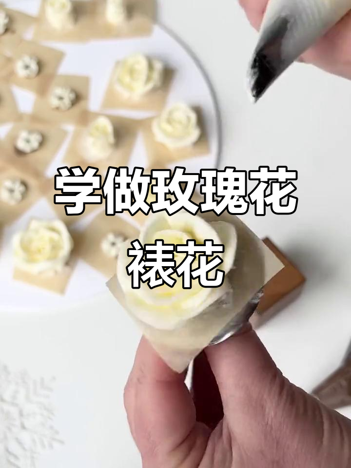 零基础学做玫瑰花裱花,轻松掌握韩式技巧