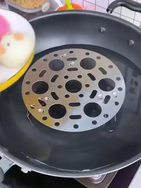 炊饭人创意不锈钢蒸架家用蒸蛋架多功能隔水蒸菜架子锅架蒸笼篦子Z