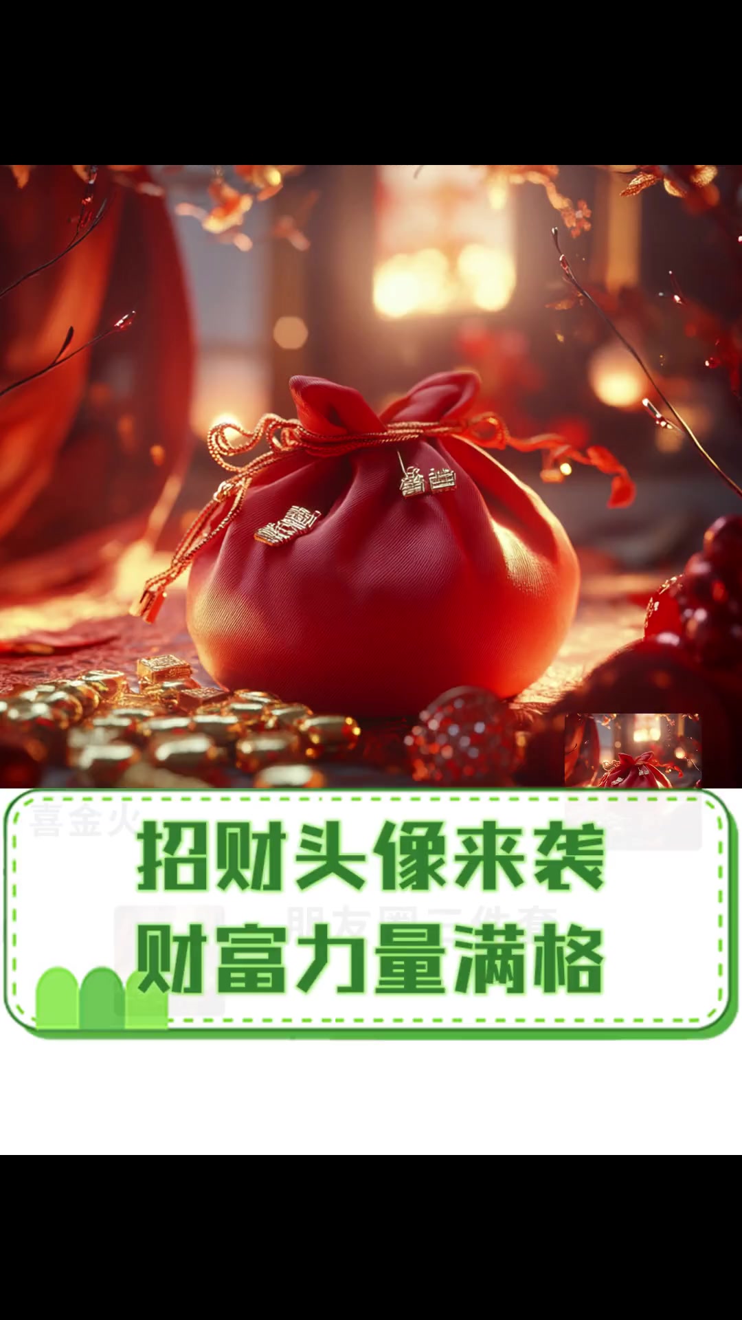 招财头像来袭,财富力量满格