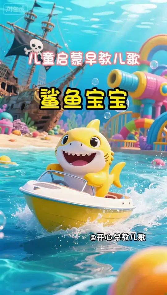 儿童启蒙早教儿歌-鲨鱼宝宝 早教儿歌,儿歌动画/3至6岁幼儿动画片/3至6岁儿童视频/小孩