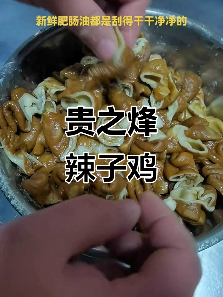 贵之烽阳朗辣子鸡,肥肠与鸡肉的完美搭配