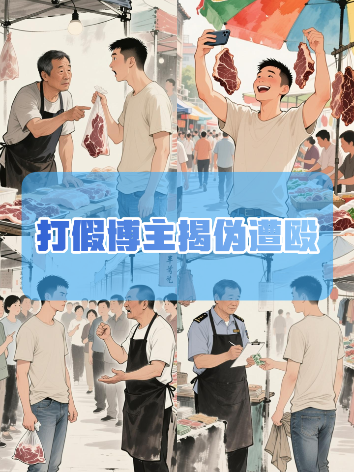 男子戳穿猪肉当牛肉卖被群殴致伤