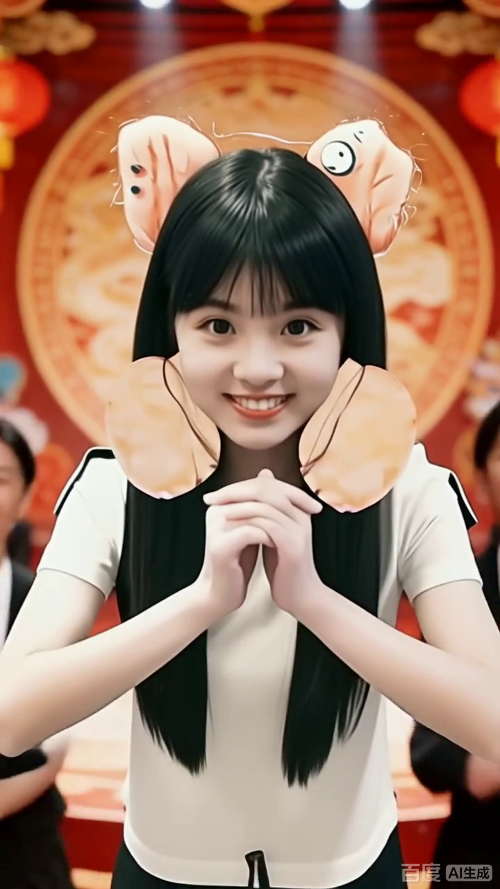 卡通耳朵萌趣拜年