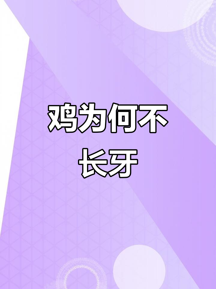 为什么鸡没有牙齿？揭秘鸟类进化的秘密