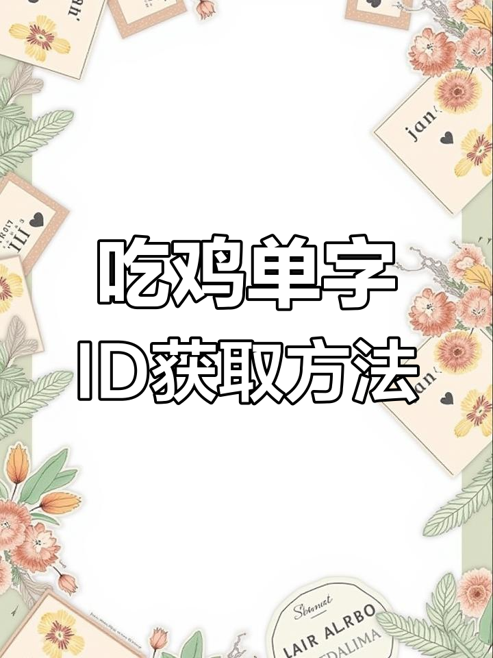 吃鸡单字ID大揭秘,稀有名字轻松拥有