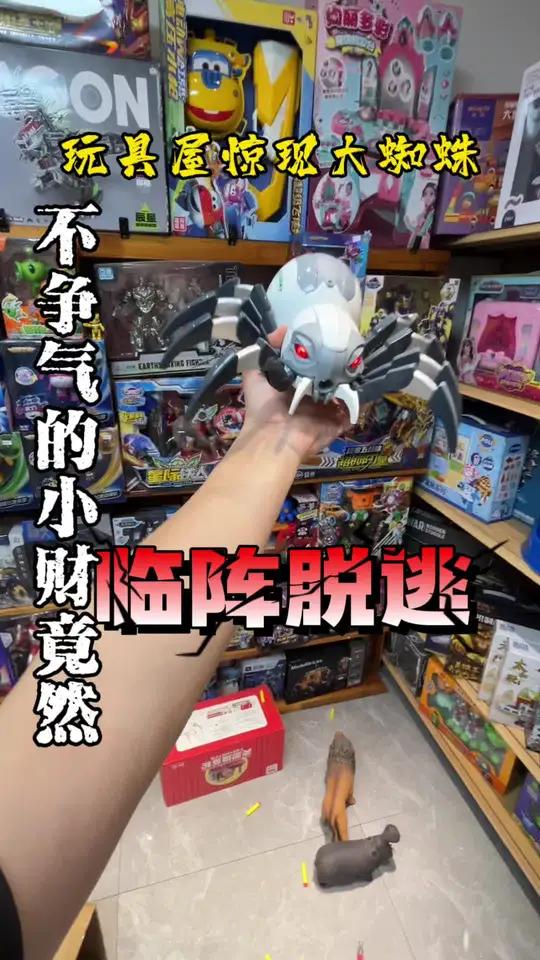 玩具屋惊现白色大蜘蛛!可恶的小财丢下我自己先跑了