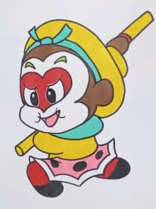 经典动画《西游记》之孙悟空简笔画