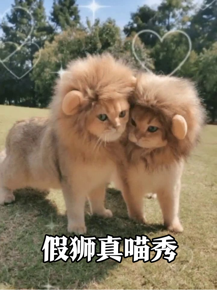 猫咪cos狮子王反差萌,戴头套撒娇笑翻网友