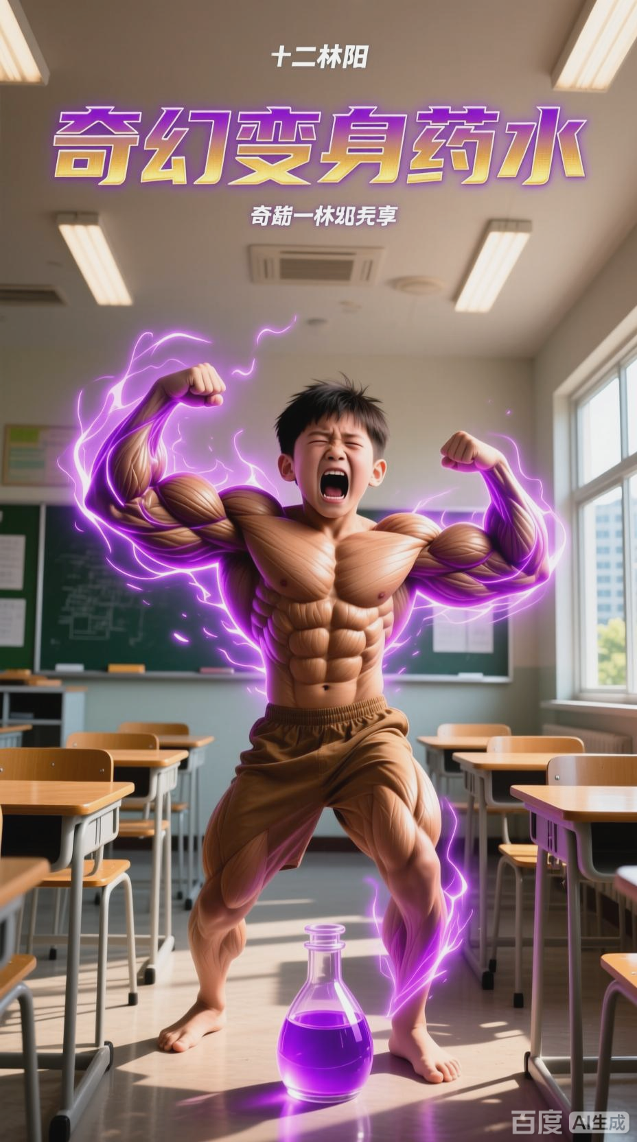 神秘药水引发的肌肉变身之旅