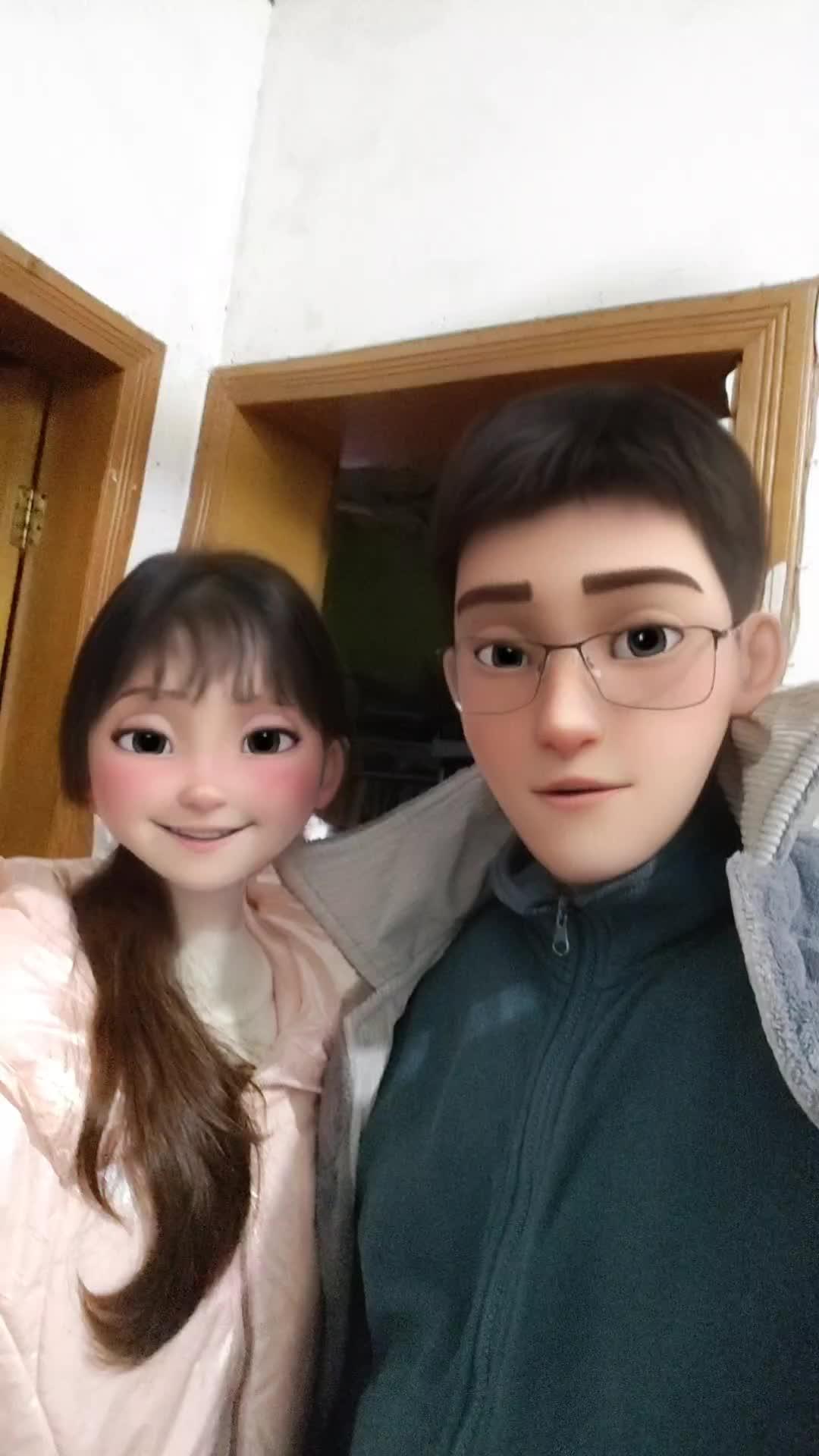 一键变身高甜卡通脸 幸福的生活伴你左右开心的日子乐不够 最浪漫的事就是和你一起慢慢变老[g