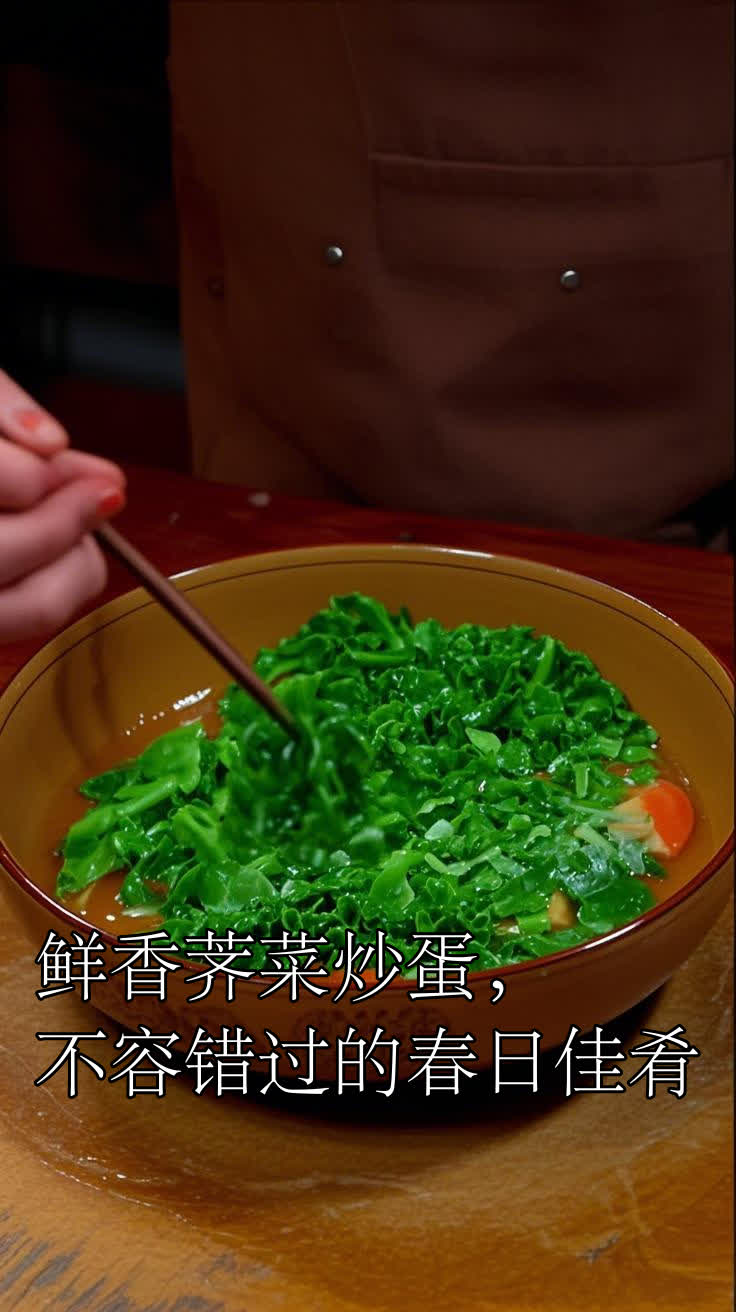 鲜香荠菜炒蛋,不容错过的春日佳肴