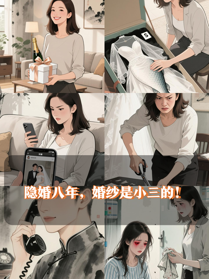 隐婚八年他送的婚纱是小三尺码,她直接撕碎扔进ICU病房