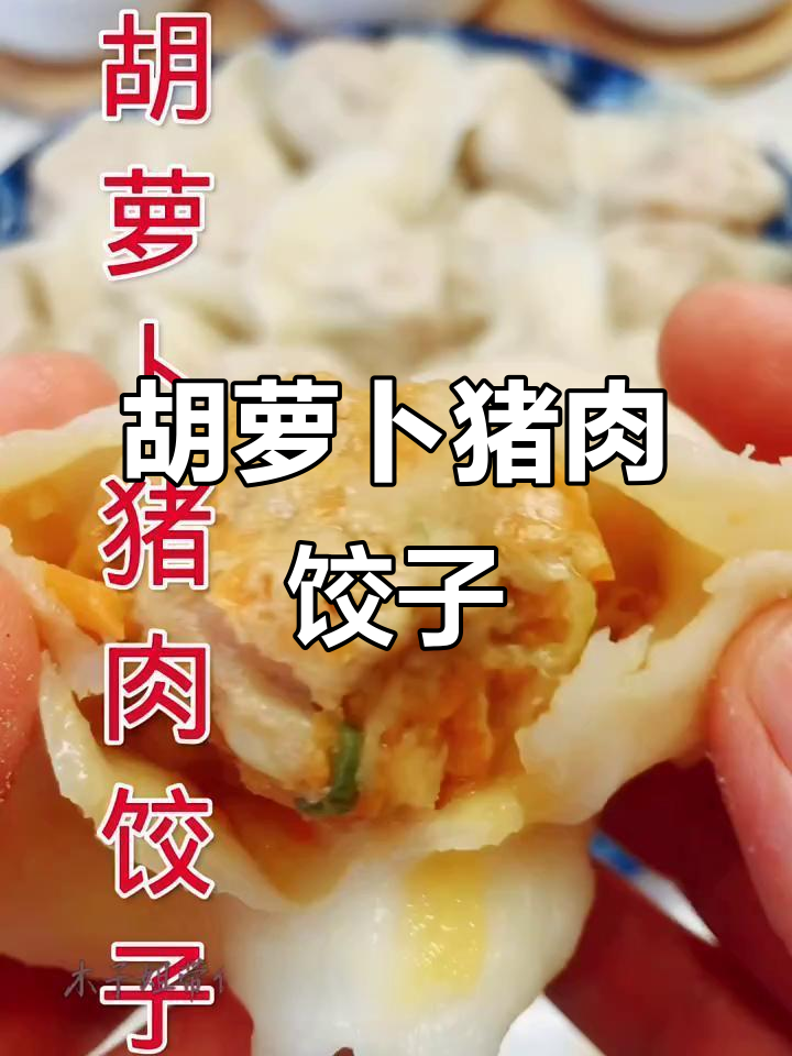 胡萝卜猪肉饺子,皮薄馅大鲜嫩多汁,教你轻松做美味水饺