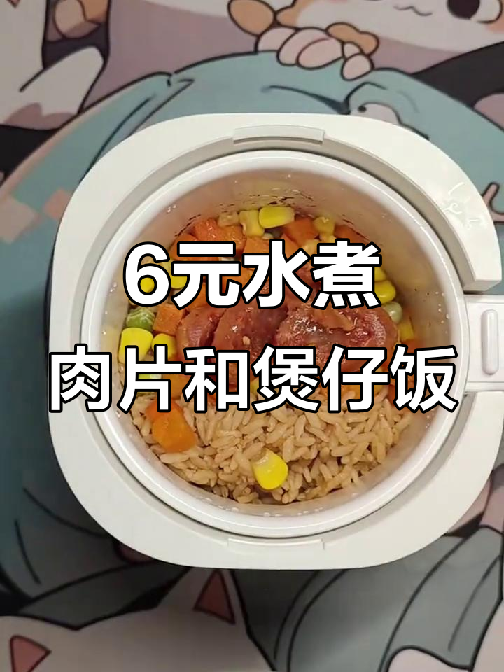 大学食堂6元搞定煲仔饭和水煮肉片，简单又美味