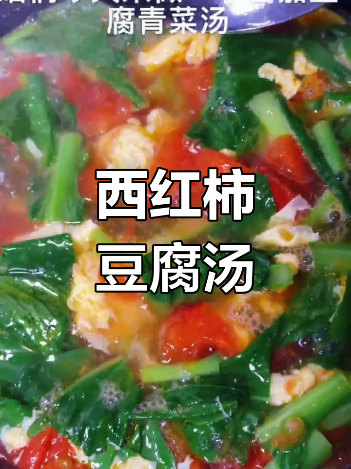 番茄豆腐青菜汤,减脂又美味,做法超简单