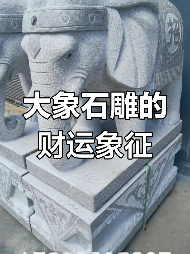 石雕大象吸财寓意:鼻子朝上与朝下的不同含义