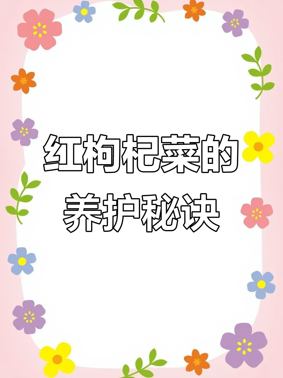 台湾红枸杞菜修剪与扦插技巧,轻松成活开花