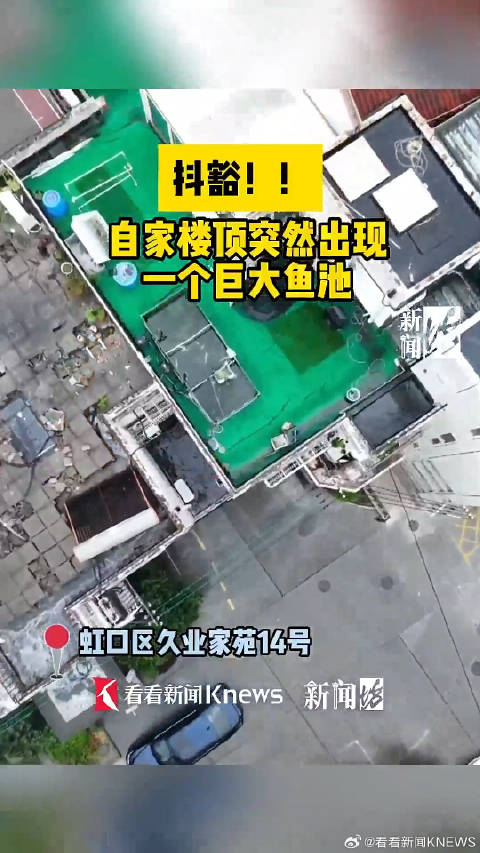 「上海官方通报:居民楼顶巨型鱼缸已连夜拆除」最近,家住虹口久业家苑14号的徐先生反映说,小
