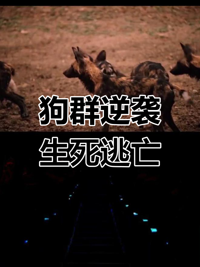 杂色狼被鳄鱼夺命,狗狗团结一心勇闯生死时速