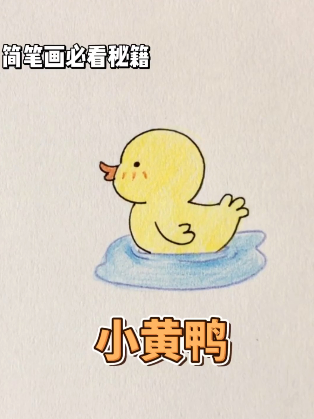 动物简笔画系列|小鸭子简笔画怎么画