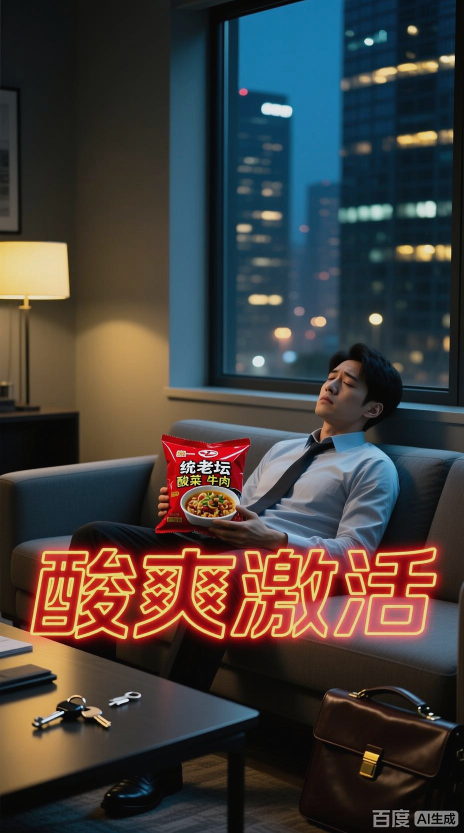 统一老坛酸菜牛肉面，酸爽够味