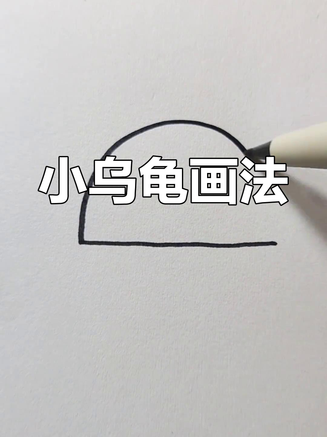 乌龟简笔画,涂上颜色更有趣