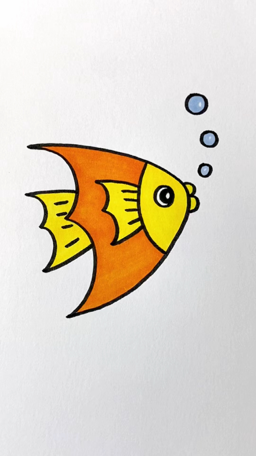 教你用3个3画小鱼儿吐泡泡