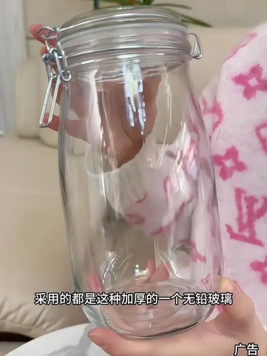 1500ml买一送一玻璃密封罐 食品储物罐 腌制泡菜坛子 咸菜瓶 卡扣瓶 美观实用密封罐Z