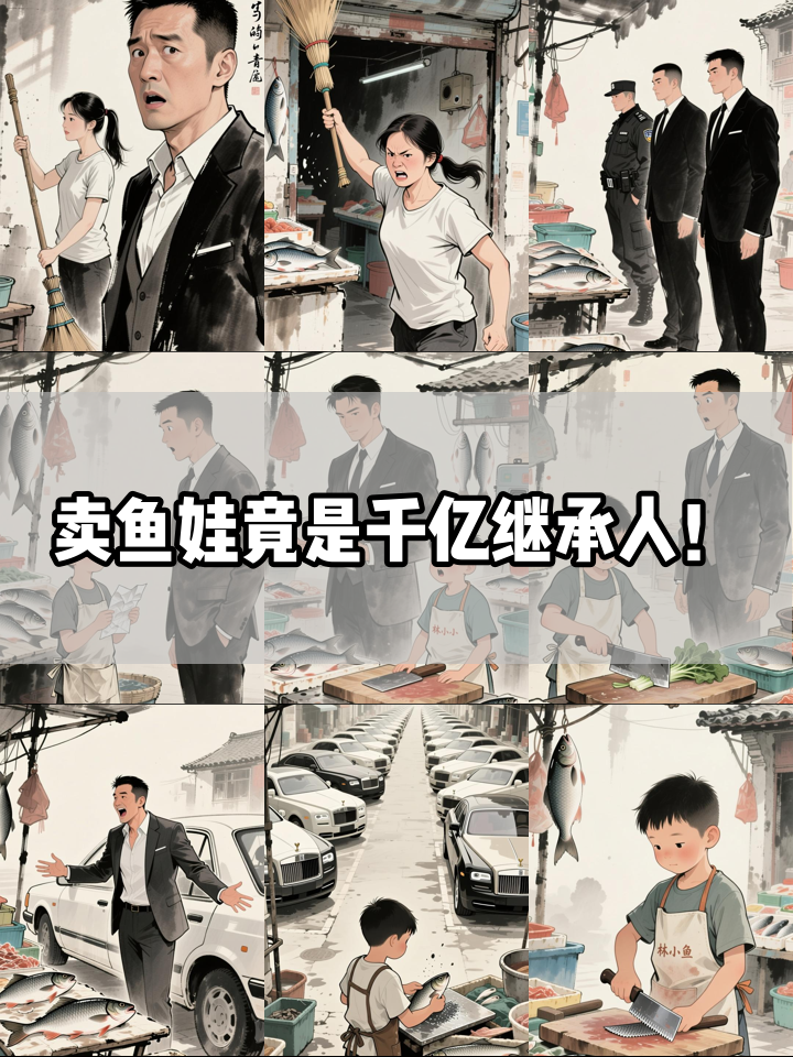 菜市场卖鱼娃竟是千亿总裁私生子，父子对峙爆笑名场面！