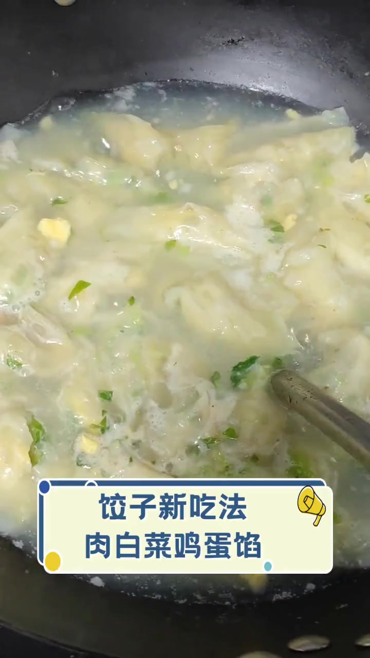 饺子新吃法,肉白菜鸡蛋馅
