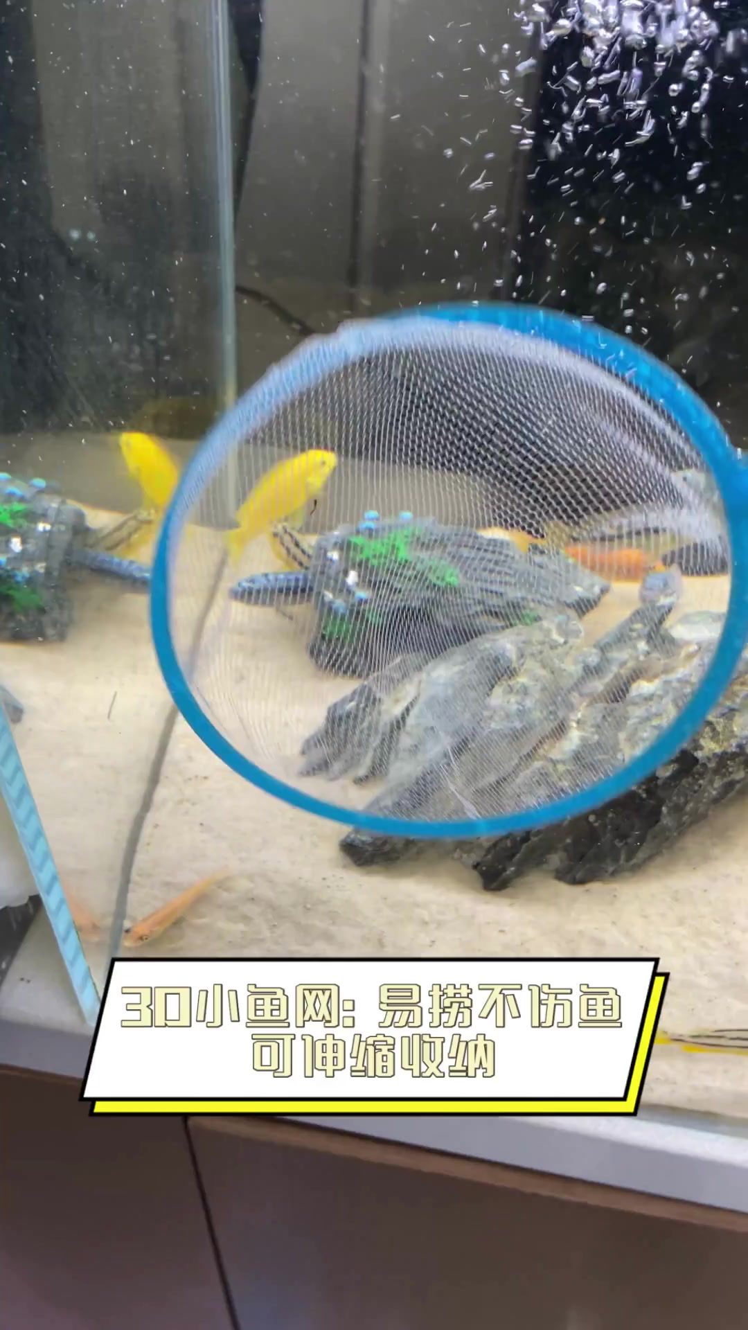 3D小鱼网:易捞不伤鱼,可伸缩收纳