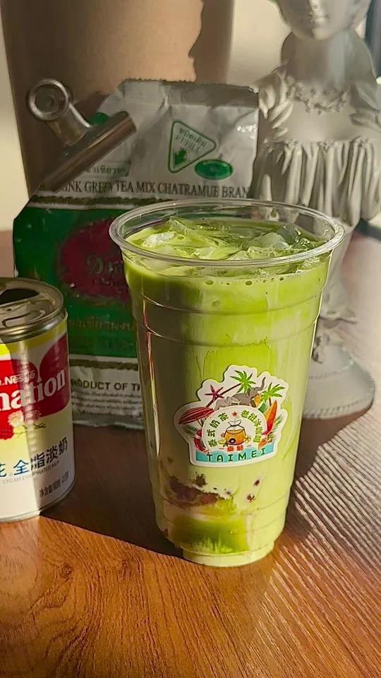 每天喝奶茶的快乐谁懂今天是泰式豆花奶茶