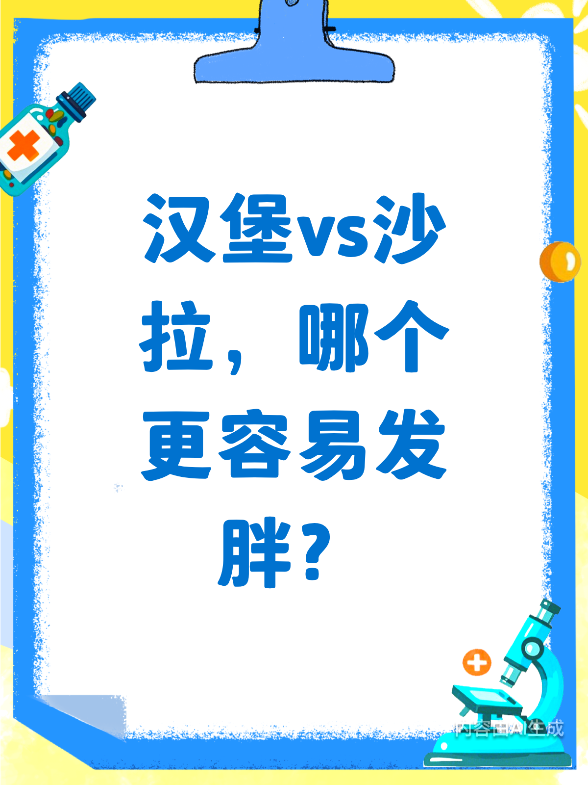 汉堡VS沙拉,哪个更容易让人发胖?