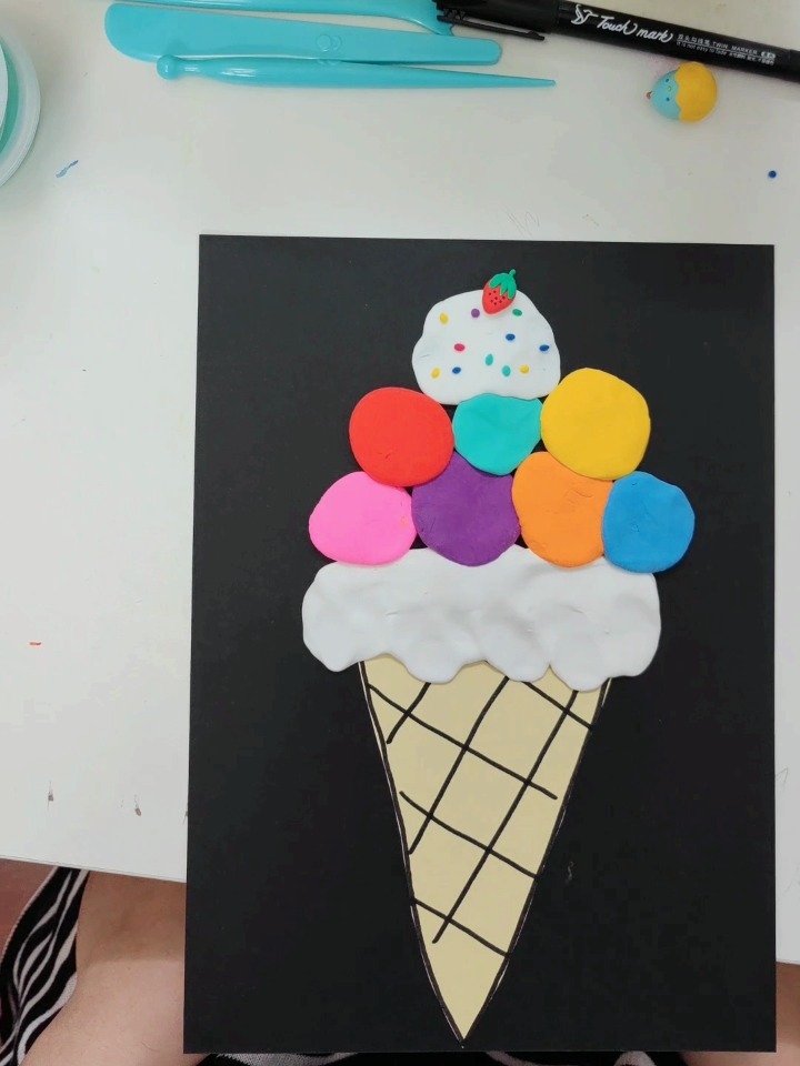 橡皮泥冰激凌制作~