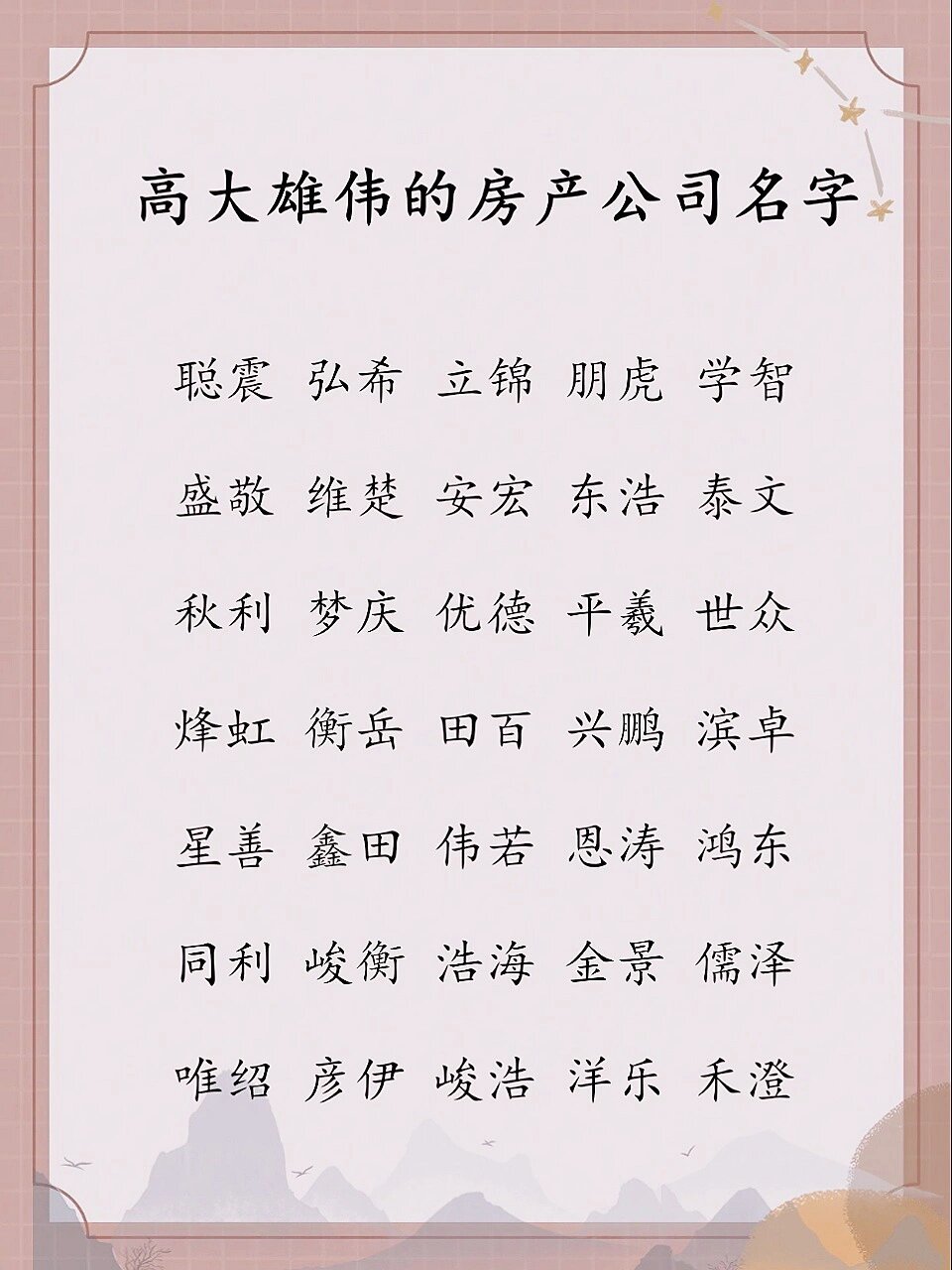 房产公司取名名字大全