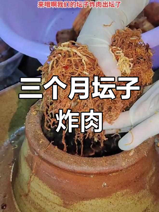 四川遂宁安岳特产坛子炸肉,三个月腌制美味出炉