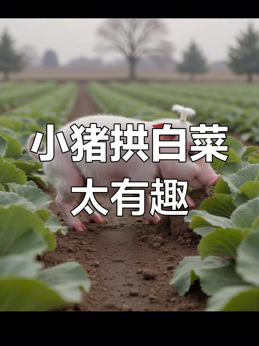 小猪迈儿搞笑拱白菜,逗得不行!