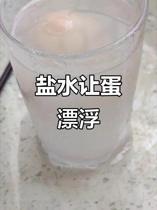盐水中鸡蛋浮起,科学小实验揭秘原理