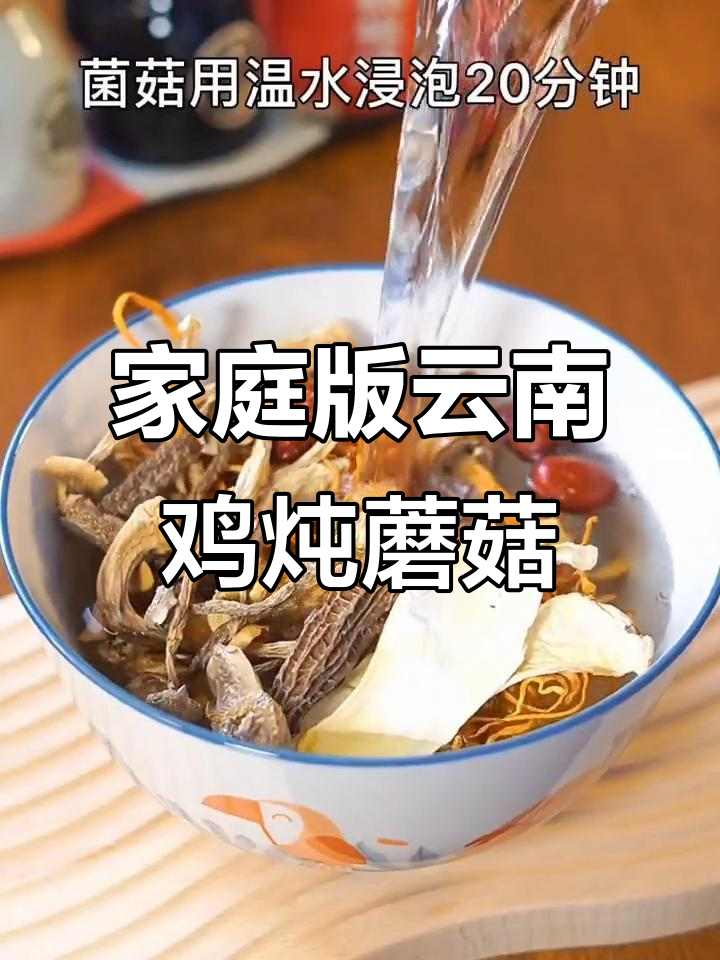 在家轻松做正宗云南菌汤,小鸡炖蘑菇鲜香四溢
