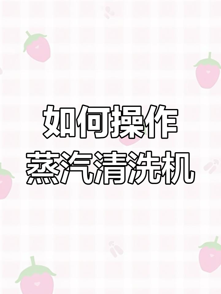 蒸汽清洁机使用全攻略