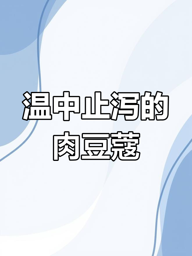 肉豆蔻的药用功效与特征