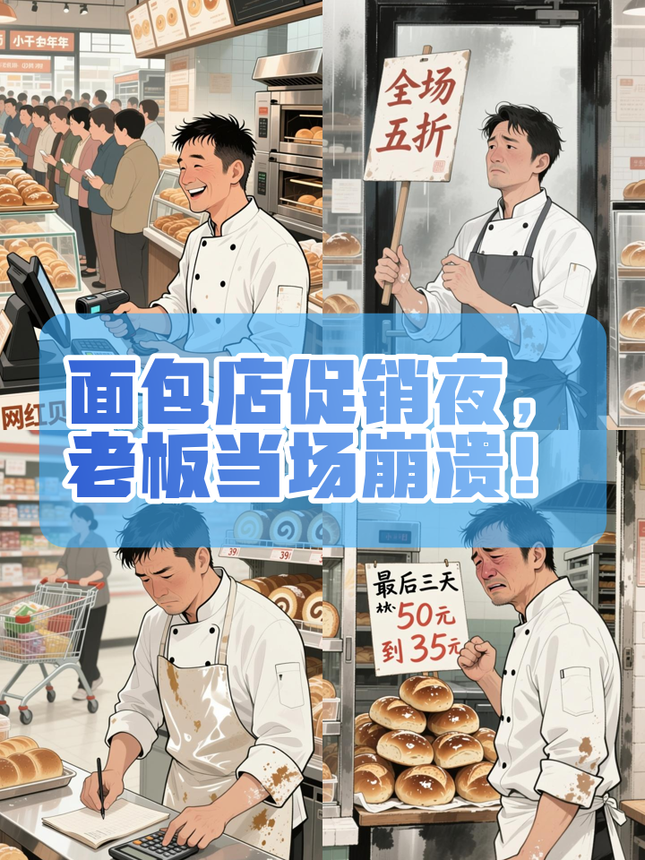 面包店促销夜顾客寥寥，老板发现真相当场崩溃！