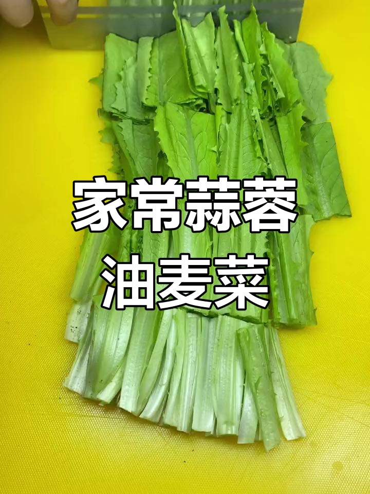 简单又好吃的蒜蓉油麦菜,脆嫩爽口家常味