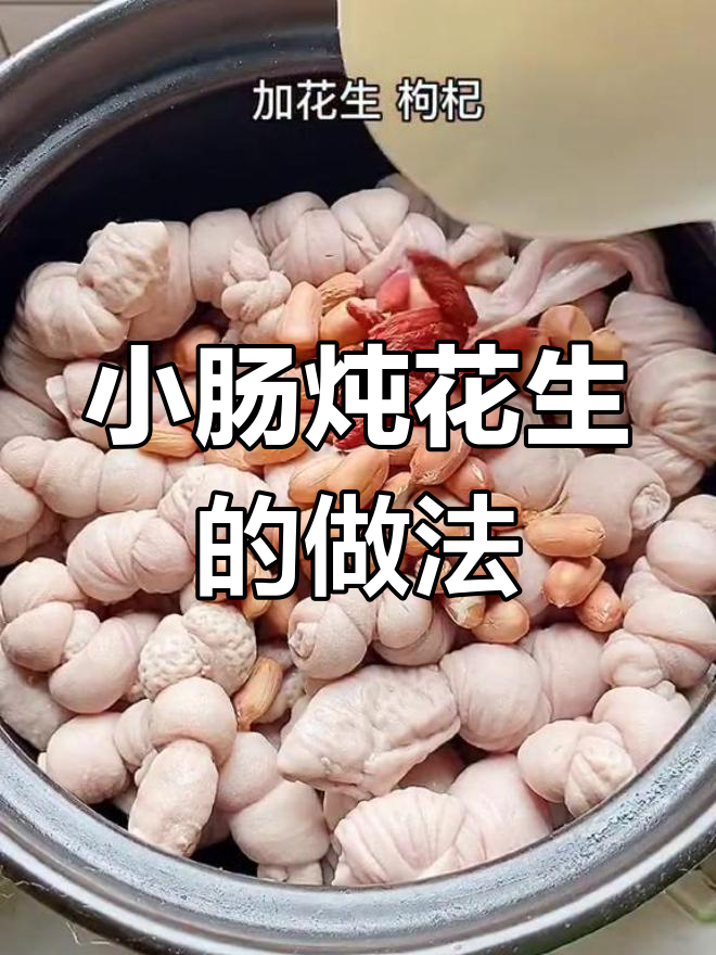 福建小肠炖花生,汤鲜味浓,老人小孩都爱喝