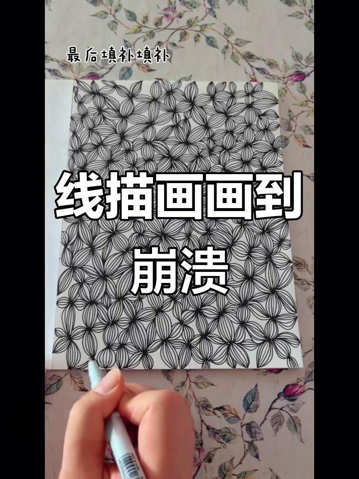 黑白线描画,眼睛差点瞎了!
