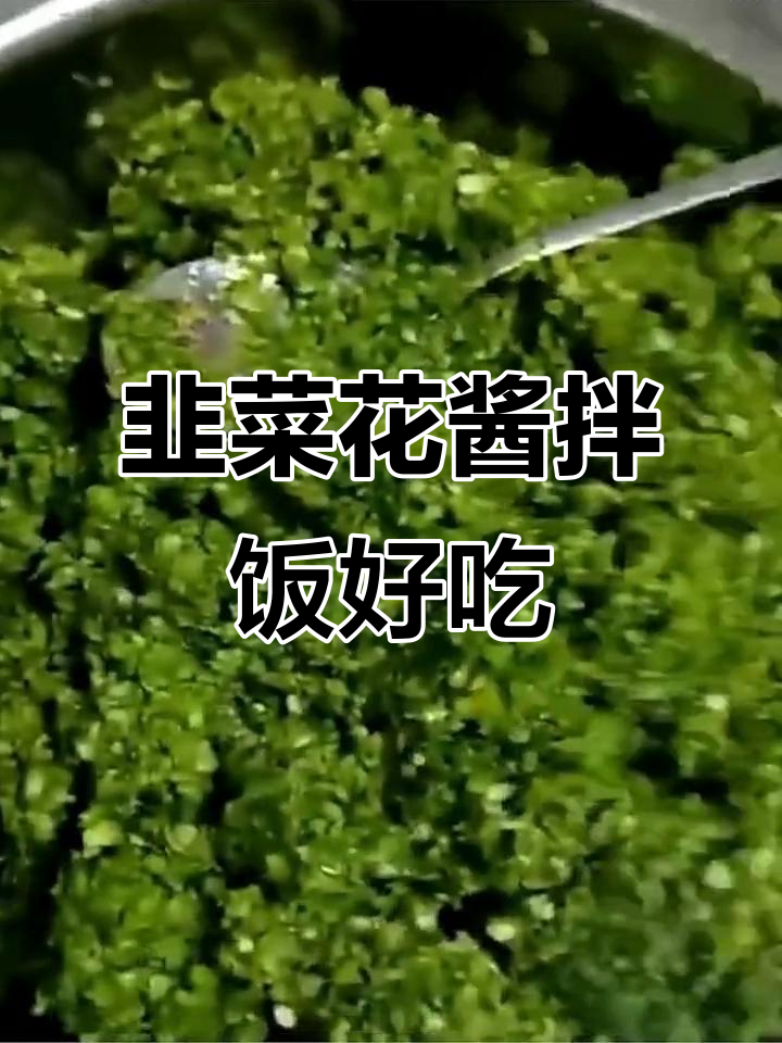 野生韭菜花酱拌饭超下饭,羊肉搭配更美味
