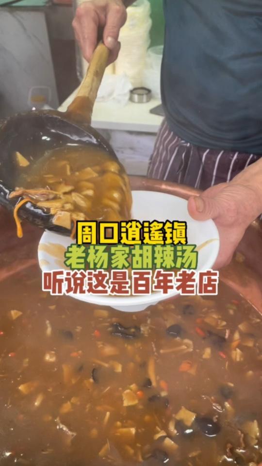 周口逍遥镇西华县,老杨家胡辣汤是百年老店,第四代传人杨凤旗,接替祖辈的事业,熬了有四十多年